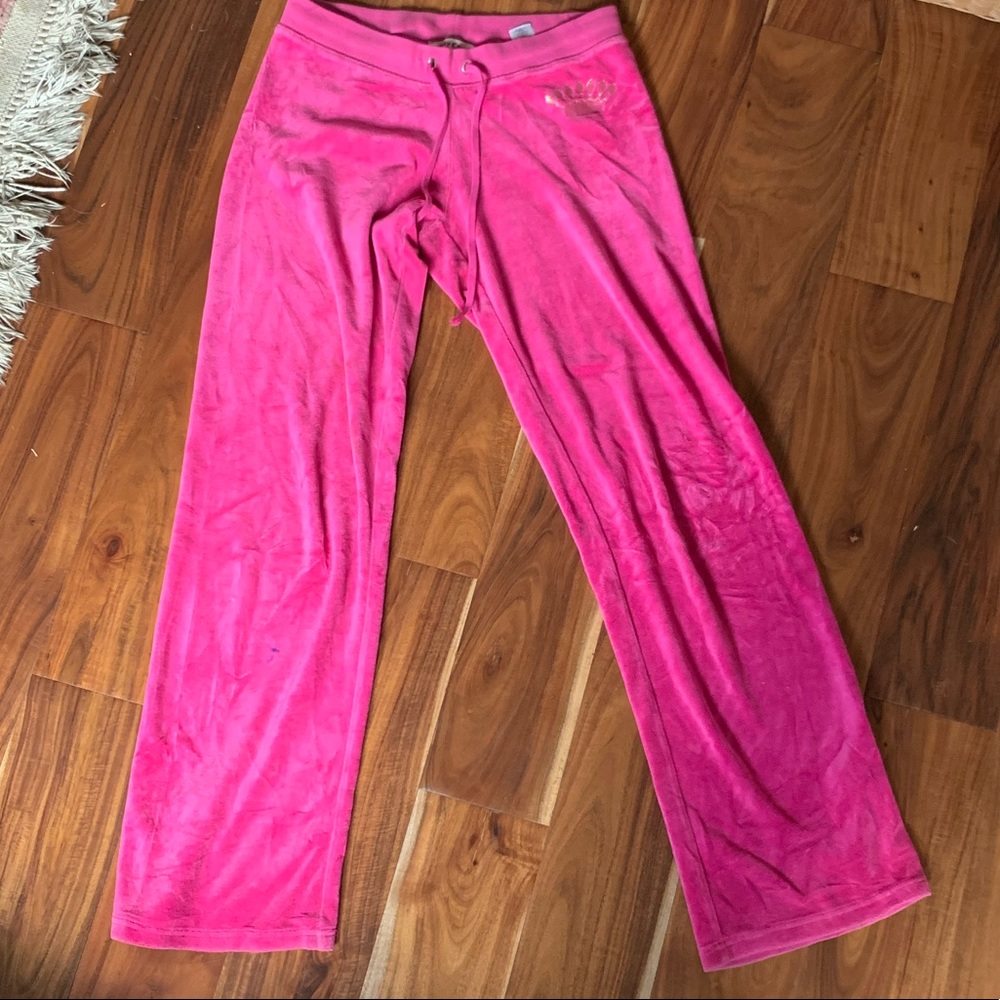 juicy couture velour pink track pants